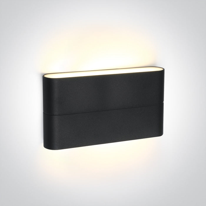 One Light 67376A/AN/W ANTHRACITE LED WALL LIGHT 2x6W WW IP54 230V