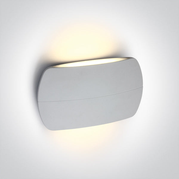 One Light 67378A/W/W WHITE LED WALL LIGHT 2x6W WW IP54 230v