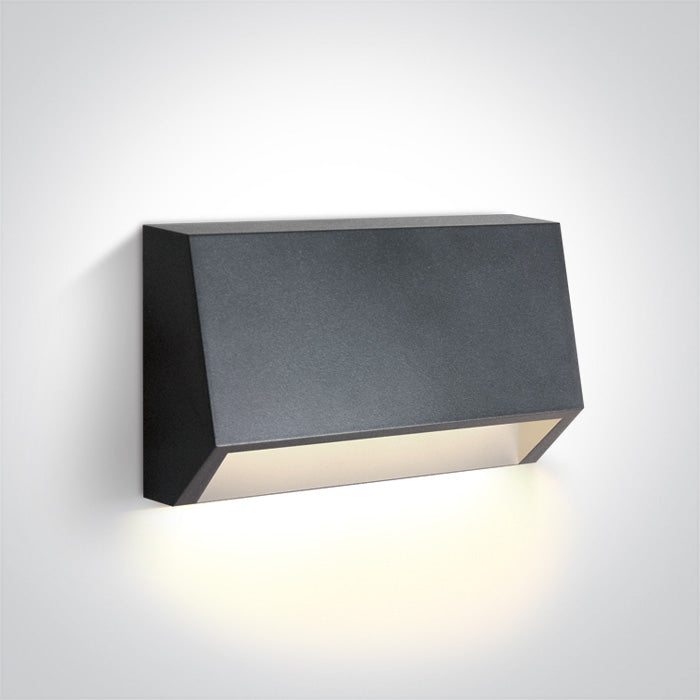 One Light 67386A/AN/W ANTHRACITE LED WALL LIGHT 1,5W WW DARK LIGHT IP65 230V