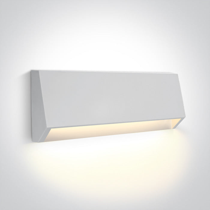 One Light 67386C/W/W WHITE LED WALL LIGHT 4W WW DARK LIGHT IP65 230V