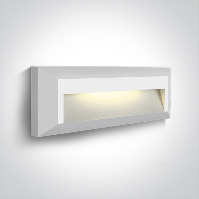 One Light 67388C/W/W WHITE LED WALL LIGHT 2W WW DARK LIGHT IP65 230V
