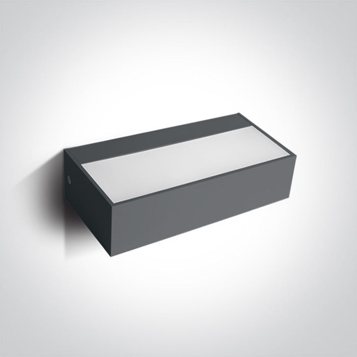One Light 67392/AN/W ANTHRACITE LED WALL LIGHT 7W WW IP65 230V