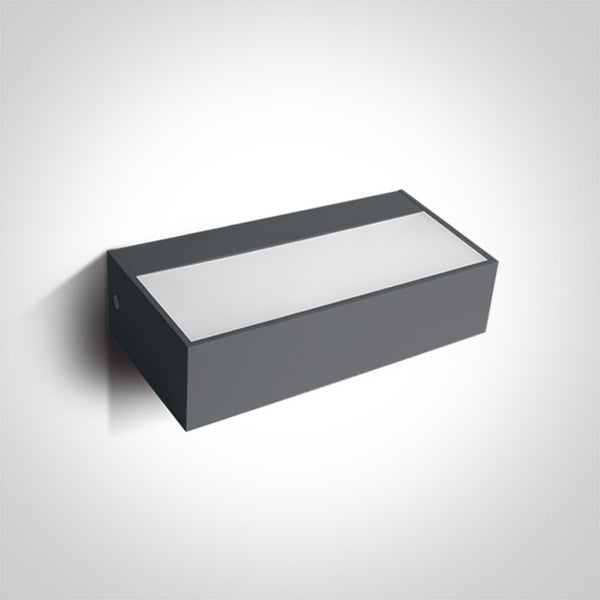 One Light 67392/AN/W ANTHRACITE LED WALL LIGHT 7W WW IP65 230V