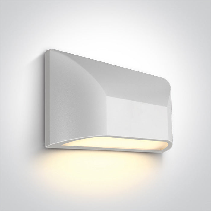 One Light 67396/W/W WHITE LED WALL LIGHT 6W WW IP65 230V