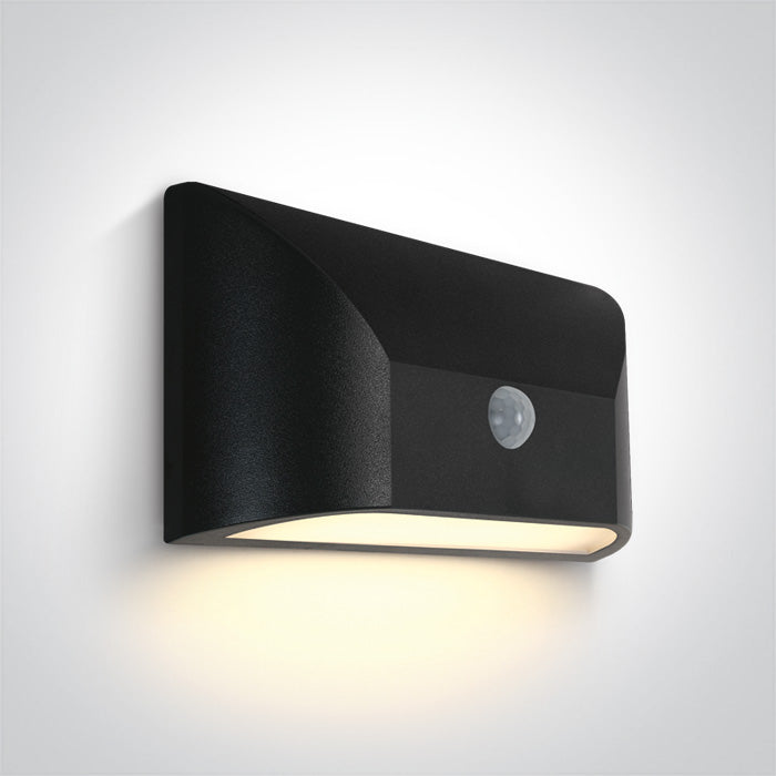 One Light 67396A/AN/W ANTHRACITE LED WALL LIGHT 6W WW IP65 230V SENSOR