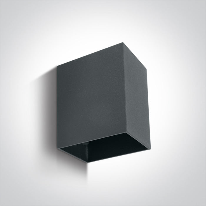 One Light 67398/AN/W ANTHRACITE WALL LED 3W WW IP54 DARK LIGHT 100-240V