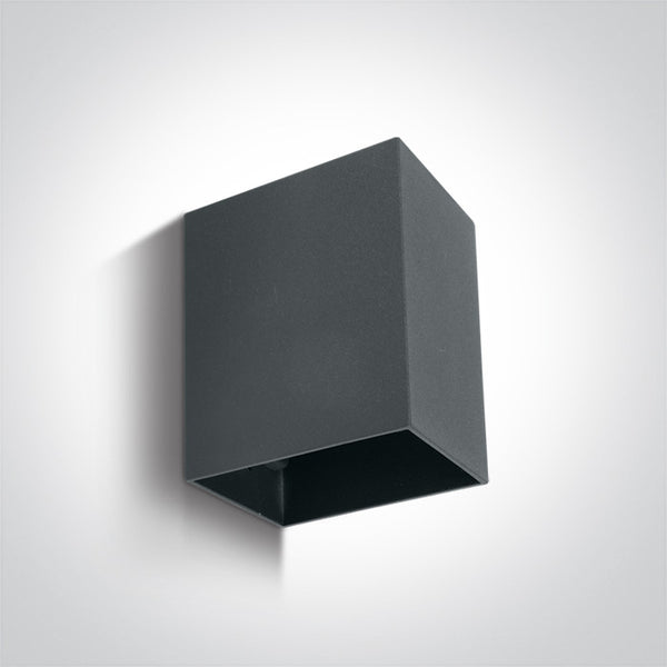 One Light 67398/AN/W ANTHRACITE WALL LED 3W WW IP54 DARK LIGHT 100-240V