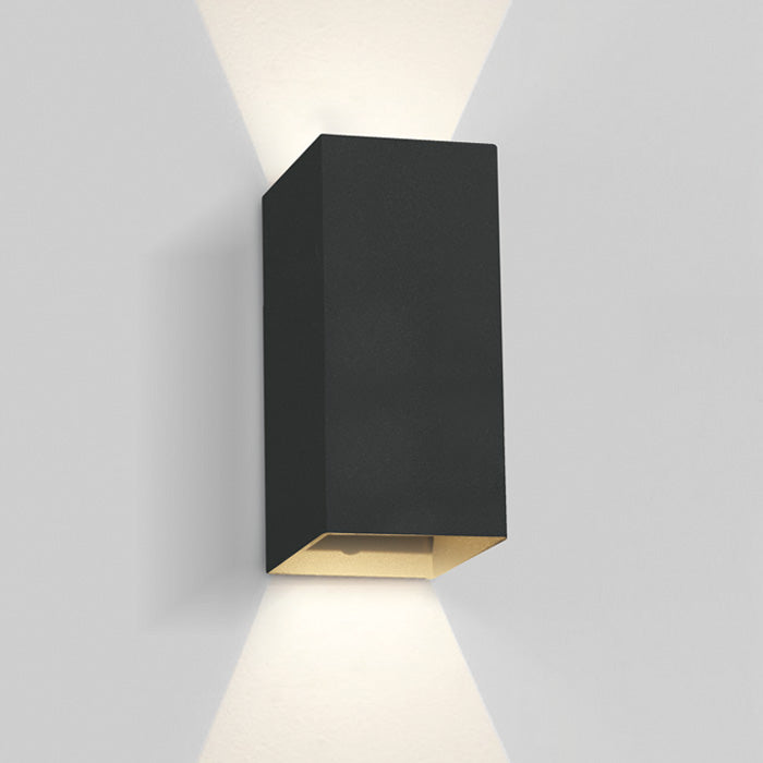 One Light 67398A/B/W BLACK WALL LED 2x3W WW IP54 DARK LIGHT 100-240V