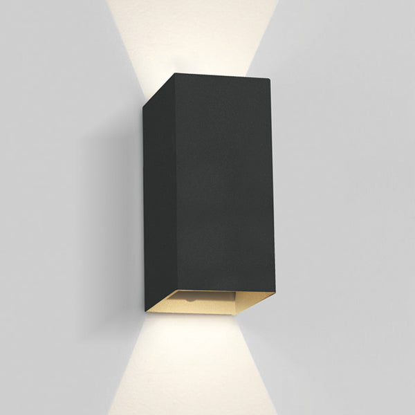 One Light 67398A/B/W BLACK WALL LED 2x3W WW IP54 DARK LIGHT 100-240V