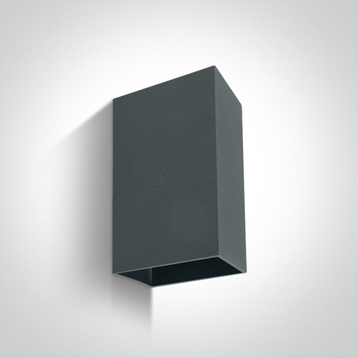 One Light 67398A/AN/W ANTHRACITE WALL LED 2x3W WW IP54 DARK LIGHT 100-240V