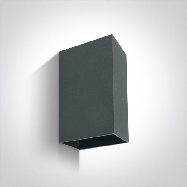 One Light 67398A/AN/W ANTHRACITE WALL LED 2x3W WW IP54 DARK LIGHT 100-240V