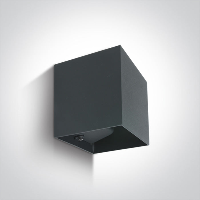 One Light 67398C/AN/W ANTHRACITE WALL LED 2x3W WW IP54 DARK LIGHT 100-240V