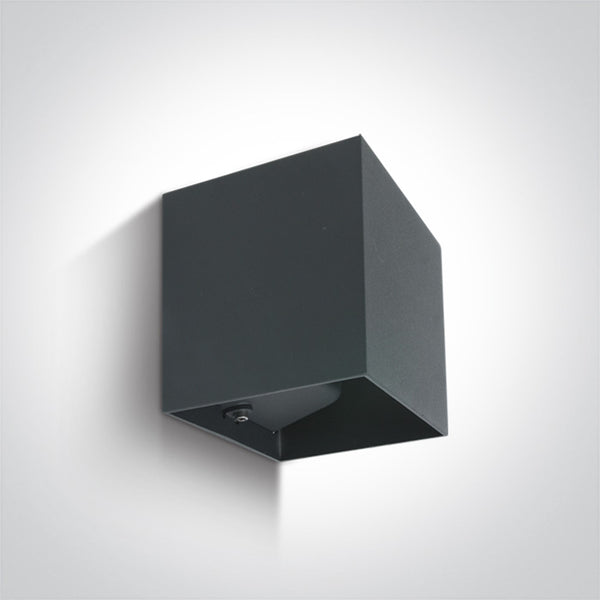 One Light 67398C/AN/W ANTHRACITE WALL LED 2x3W WW IP54 DARK LIGHT 100-240V