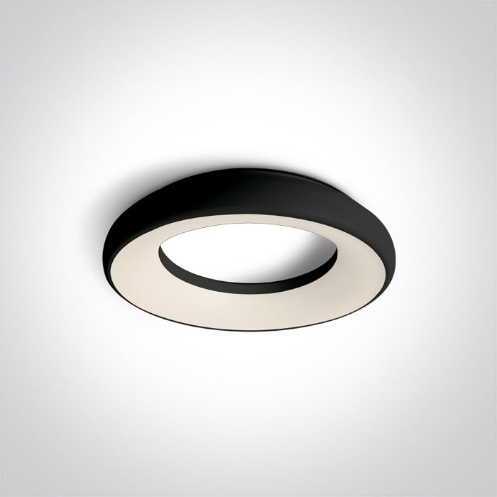 One Light 67402/B/W BLACK PLAFO LED 25W WW IP40 100-240V