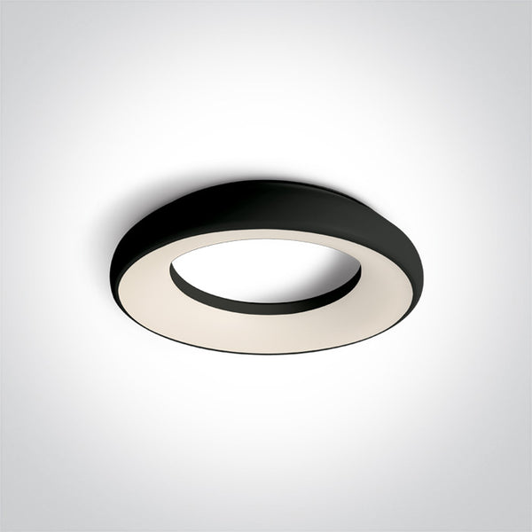 One Light 67402/B/W BLACK PLAFO LED 25W WW IP40 100-240V