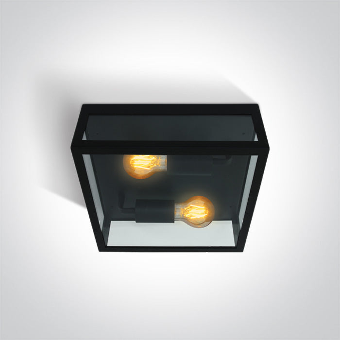One Light 67406D/B BLACK PLAFO 40W 2xE27 IP43