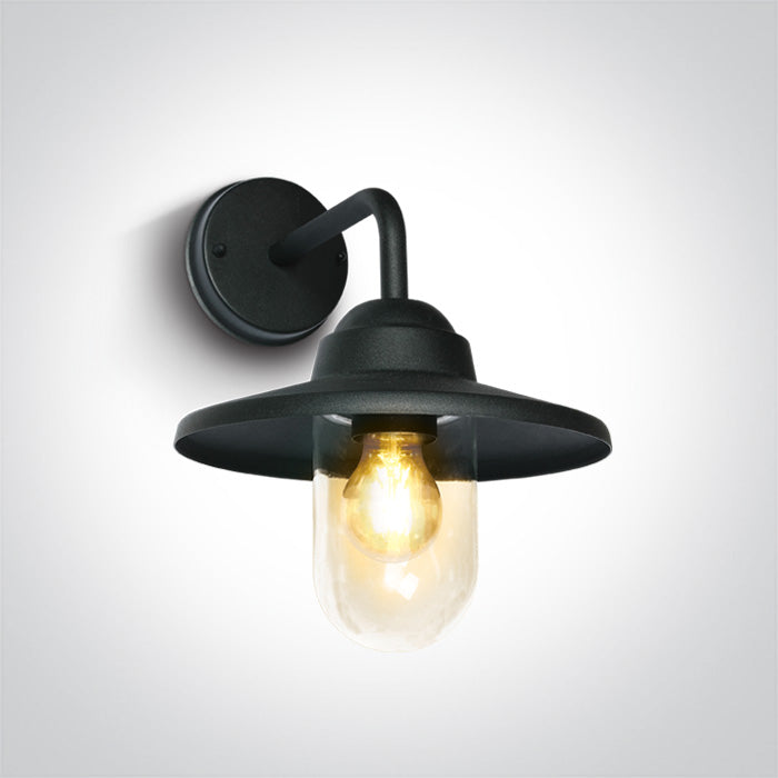 One Light 67408/B BLACK WALL BRACKET 40W E27 IP44