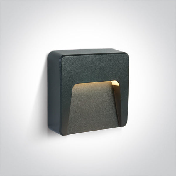 One Light 67417/AN/W ANTHRACITE LED WALL LIGHT 1,5W WW DARK LIGHT IP65 230V