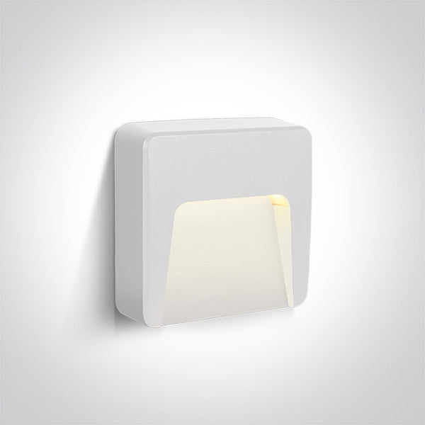 One Light 67417/W/W WHITE LED WALL LIGHT 1,5W WW DARK LIGHT IP65 230V