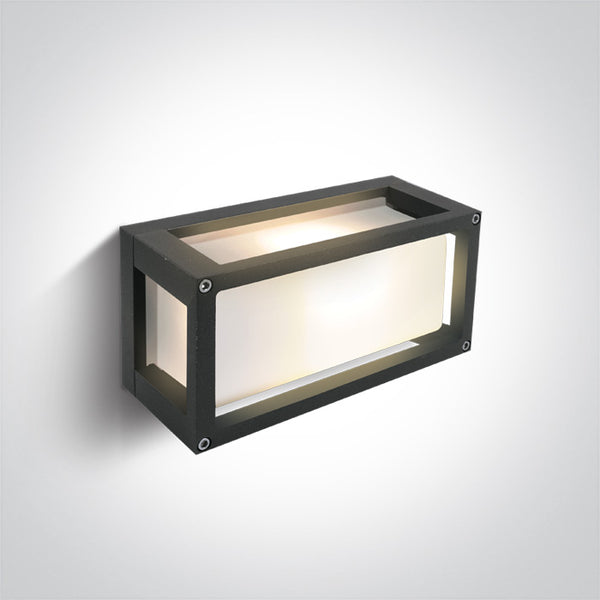 One Light 67420/AN ANTHRACITE E27 15W WALL LIGHT IP54