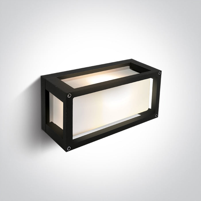 One Light 67420/B BLACK E27 15W WALL LIGHT IP54