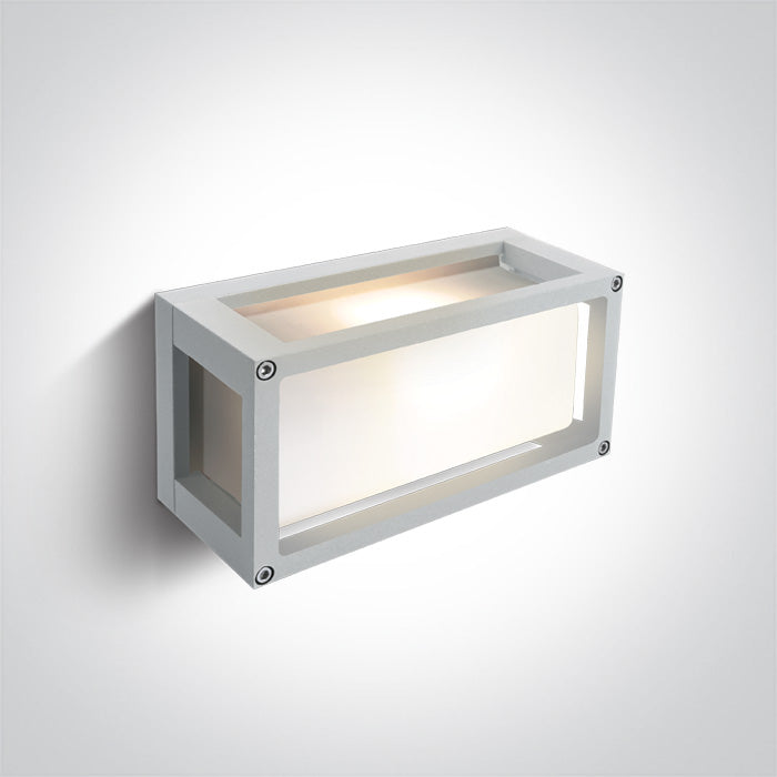 One Light 67420/W WHITE E27 15W WALL LIGHT IP54