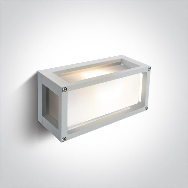 One Light 67420/W WHITE E27 15W WALL LIGHT IP54