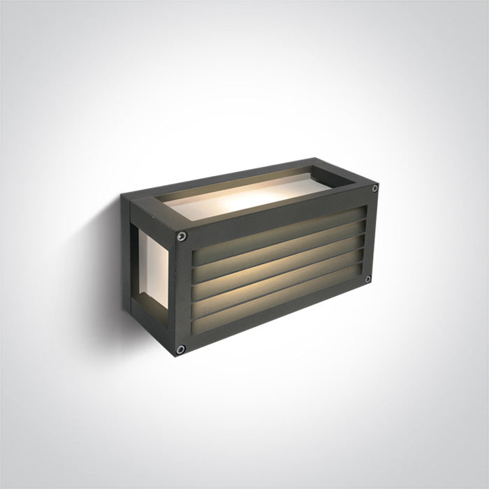One Light 67420AL/AN/W ANTHRACITE LED 7W WALL LIGHT WW IP54 230V