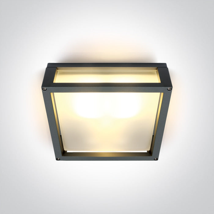 One Light 67420B/AN ANTHRACITE E27 2x12W PLAFO IP54