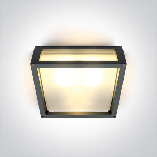 One Light 67420B/AN ANTHRACITE E27 2x12W PLAFO IP54