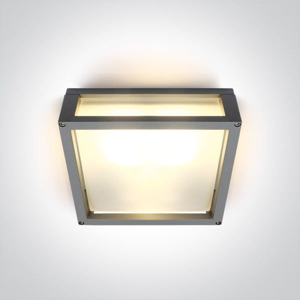 One Light 67420B/G GREY E27 2x12W PLAFO IP54