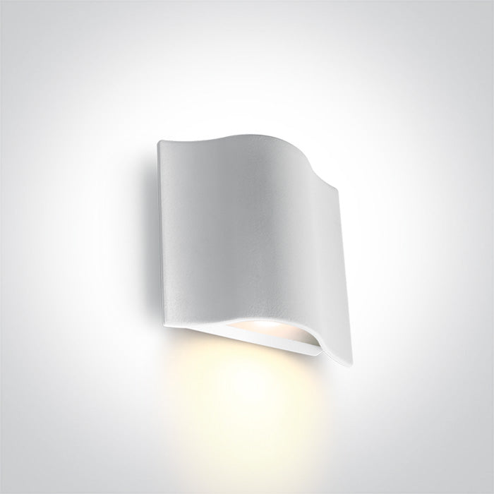 One Light 67422/W/W WHITE WALL LED 6W WW IP54 230V