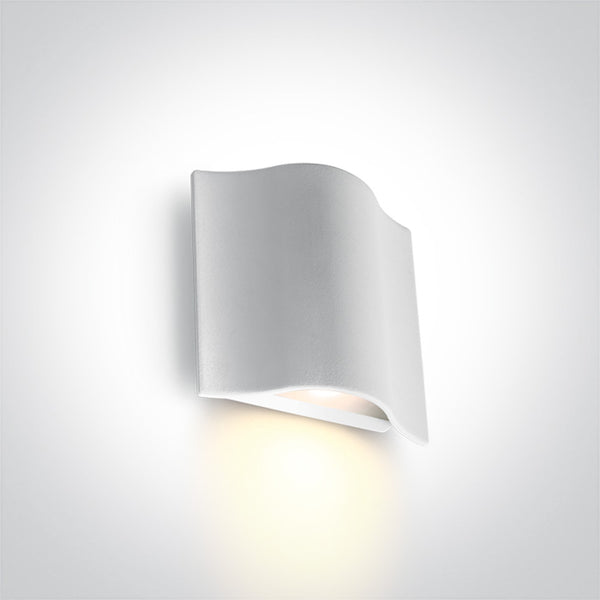 One Light 67422/W/W WHITE WALL LED 6W WW IP54 230V