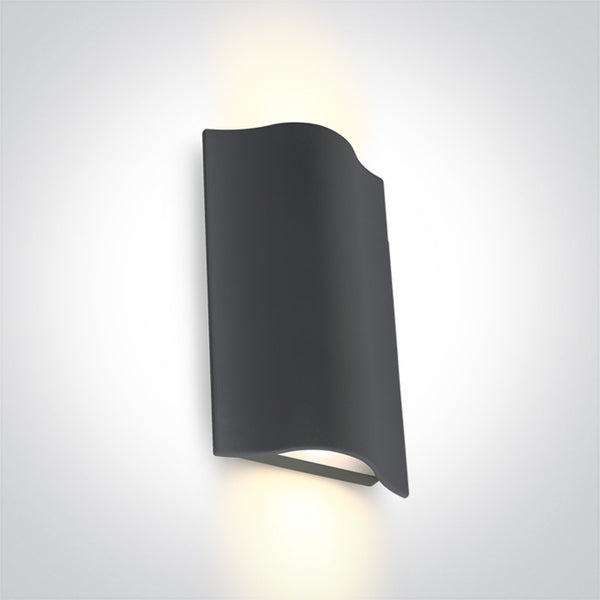 One Light 67422A/AN/W ANTHRACITE WALL LED 2x6W WW IP54 230V