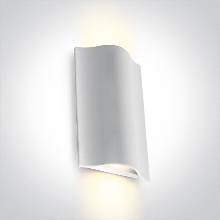 One Light 67422A/W/W WHITE WALL LED 2x6W WW IP54 230V