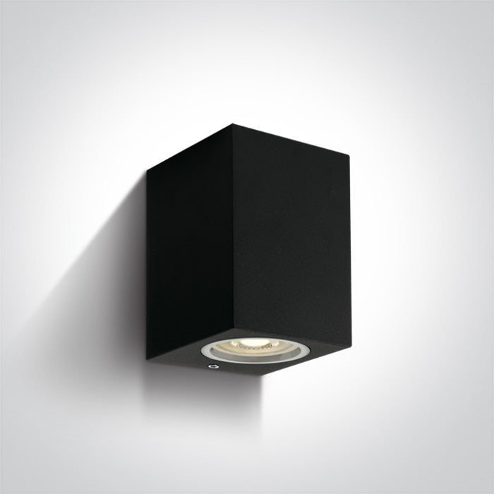 One Light 67426/B BLACK WALL LIGHT GU10 7W IP65