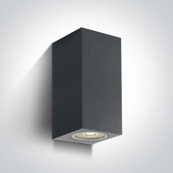 One Light 67426A/AN ANTHRACITE WALL LIGHT GU10 2x7W IP65