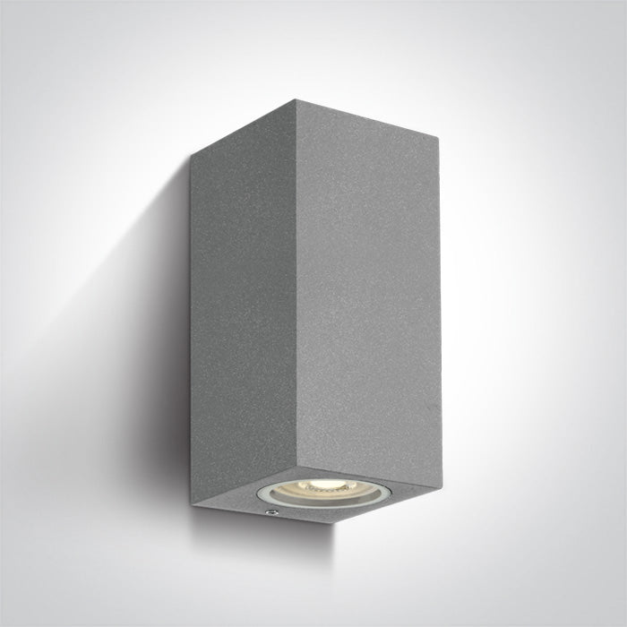 One Light 67426A/G GREY WALL LIGHT GU10 2x7W IP65