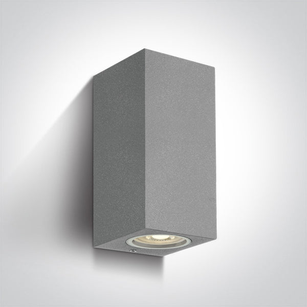 One Light 67426A/G GREY WALL LIGHT GU10 2x7W IP65
