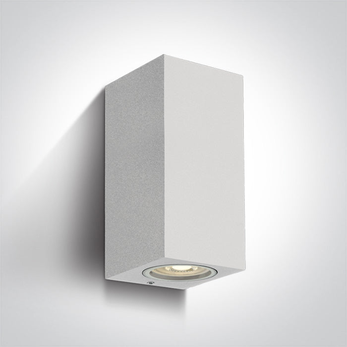 One Light 67426A/W WHITE WALL LIGHT GU10 2x7W IP65