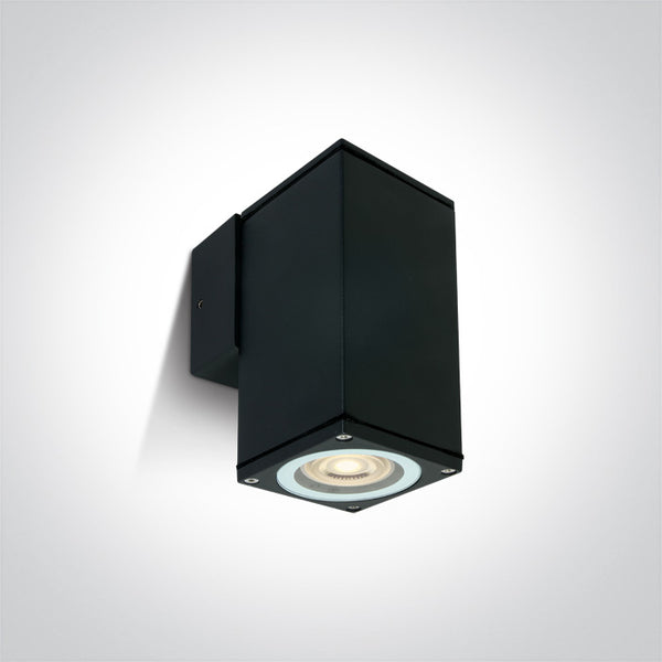 One Light 67426B/B BLACK WALL GU10 10w IP54 100-240V