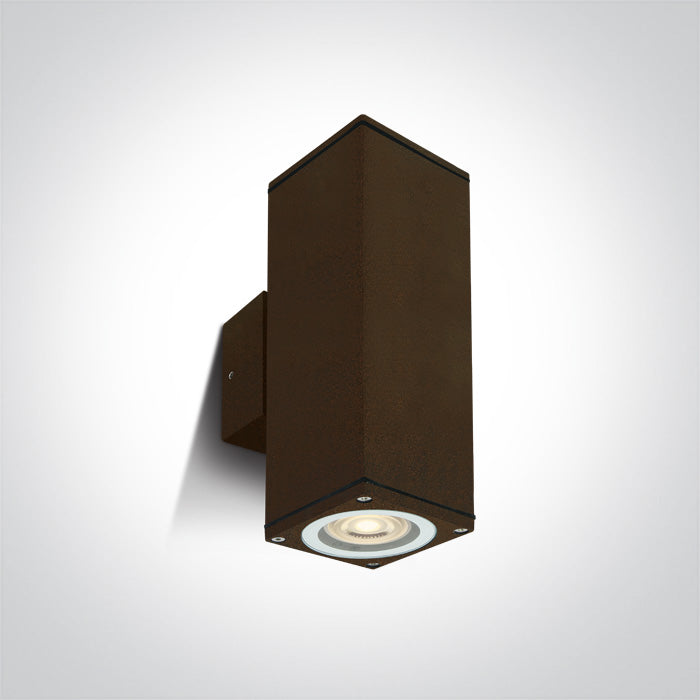 One Light 67426C/BR RUST BROWN WALL 2xGU10 10w IP54 100-240V