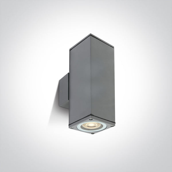 One Light 67426C/G GREY WALL 2xGU10 10w IP54 100-240V