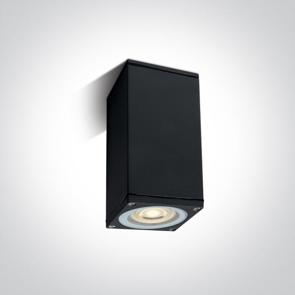 One Light 67426D/B BLACK CEILING GU10 10w IP54 100-240V