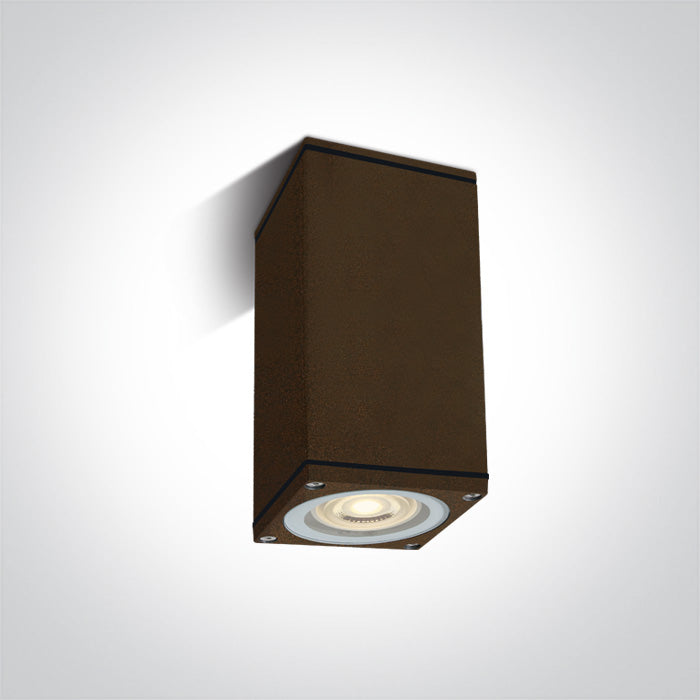 One Light 67426D/BR RUST BROWN CEILING GU10 10w IP54 100-240V