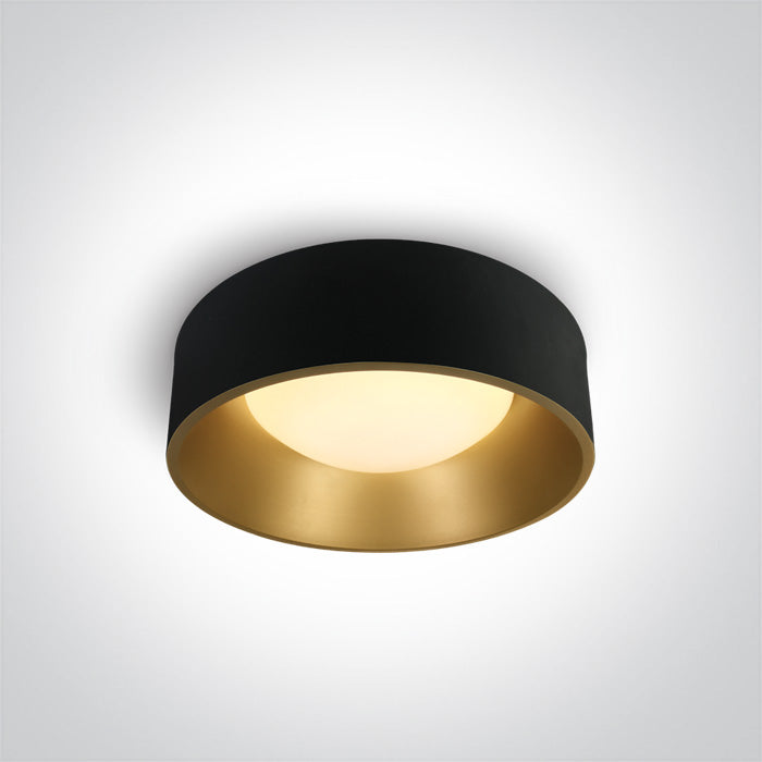 One Light 67452/B/W BLACK PLAFO LED 30W WW IP20 230V DARK LIGHT