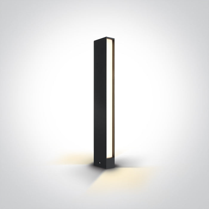 One Light 67460B/AN/W ANTHRACITE LED BOLLARD 60cm 2x6W WW IP54 100-240V