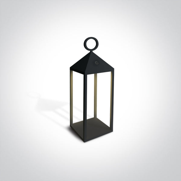 One Light 67462/B/W BLACK LED 3w WW IP54 RECHARGEABLE