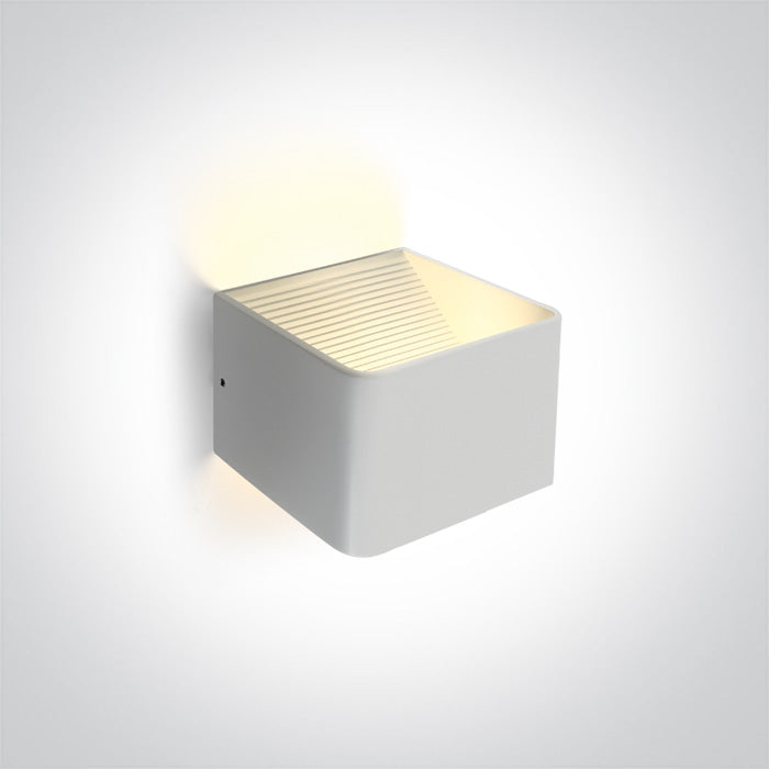 One Light 67466A/W/W WHITE WALL LIGHT LED 6W WW IP20 230V