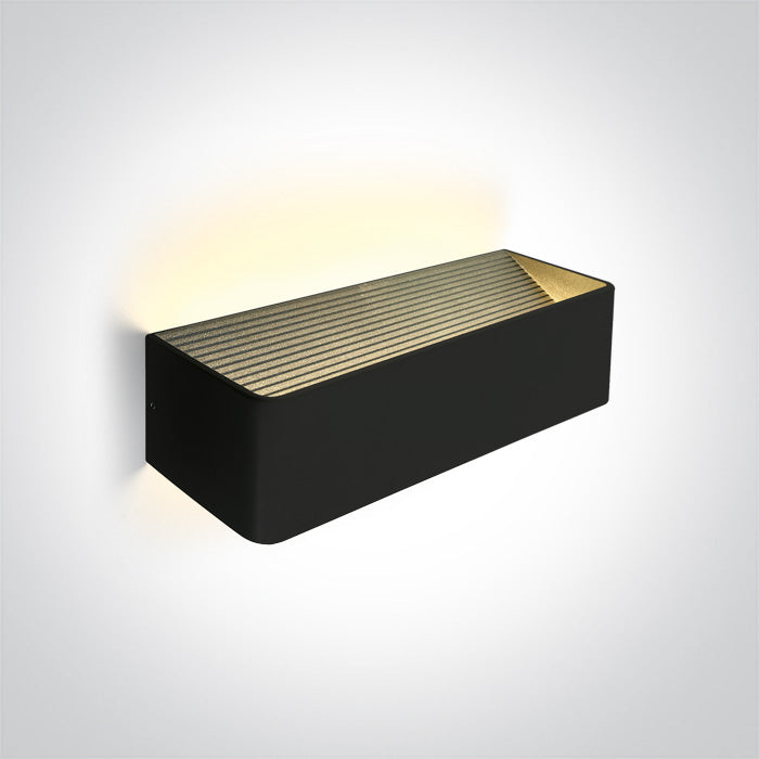 One Light 67466C/B/W BLACK WALL LIGHT LED 12W WW IP20 230V